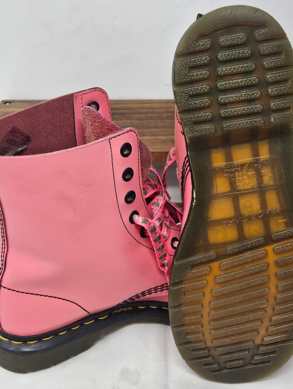 Dr. Martens Hincky Acid Pink Boots Womens 8 - Picture 5 of 7